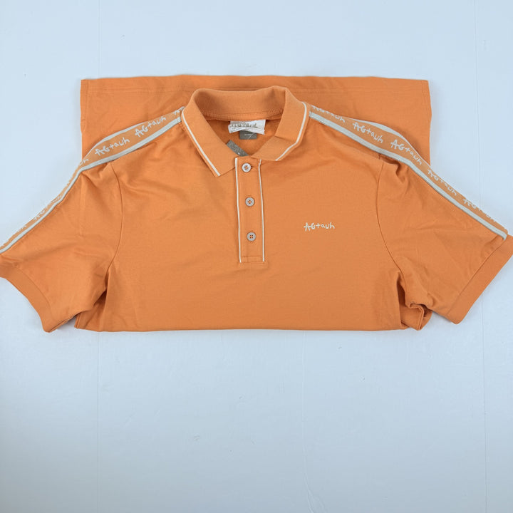 Translation missing: en.AGTAWH All Good Things French Terry Polo Mens Size Large Melon Orange Cotton
