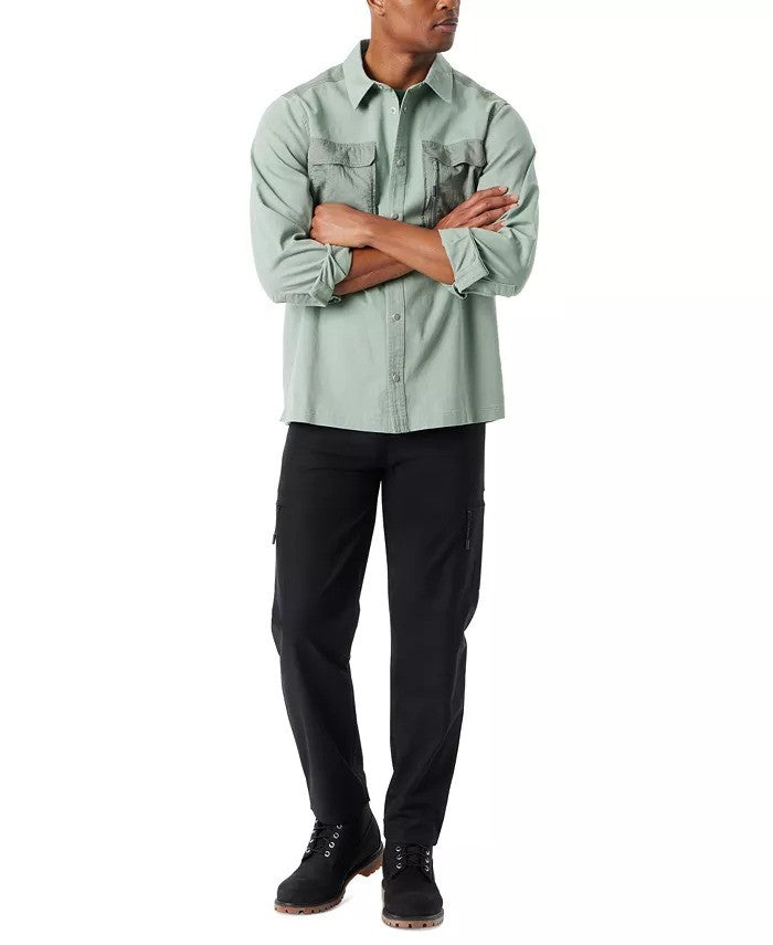 Translation missing: en.Bass Outdoor Shirt Jacket Men's Medium Lily Pad Green Relaxed Fit Worker Stretch