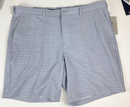 Translation missing: en.PGA TOUR Mens Regular fit Golf Shorts 40 Tradewinds Blue Grey Plaid 8in Inseam