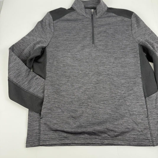 Translation missing: en.PGA Tour Golf Sweater Caviar Hthr Size Medium Two-Tone Space-Dyed Quarter-Zip