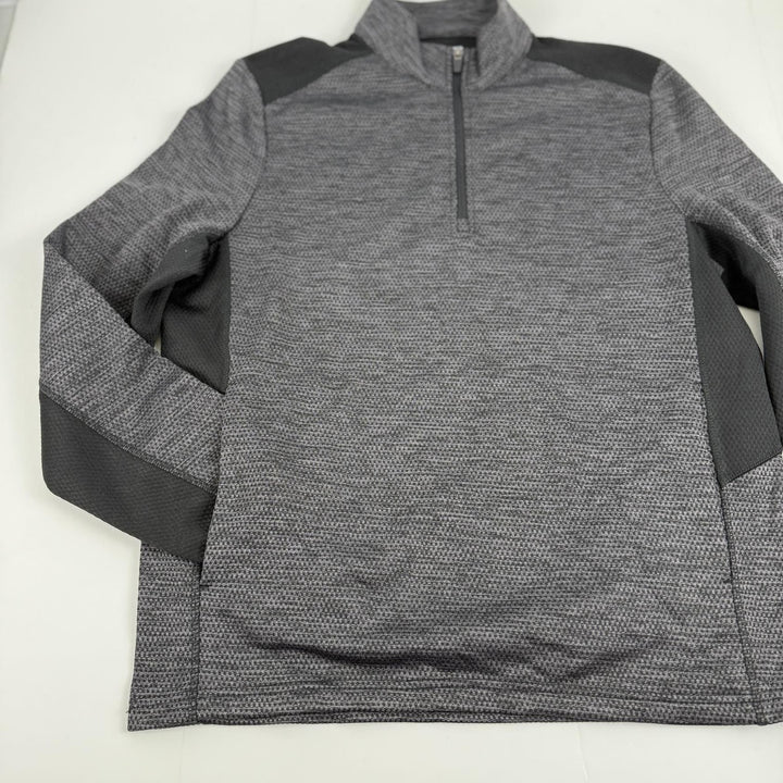 Translation missing: en.PGA Tour Golf Sweater Caviar Hthr Size Medium Two-Tone Space-Dyed Quarter-Zip