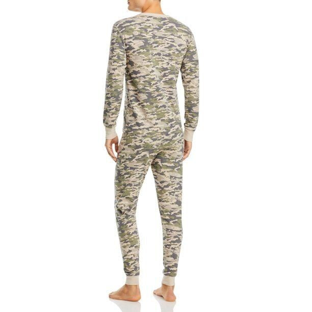 Translation missing: en.Honeydew Brushed Jersey Camo 2PC Pajama Set in Camo Green-Large