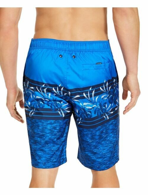 Translation missing: en.Calvin Klein Men's Floral-Print Upf 50+ 10" E-Board Shorts in Skydiver Blue-Smal