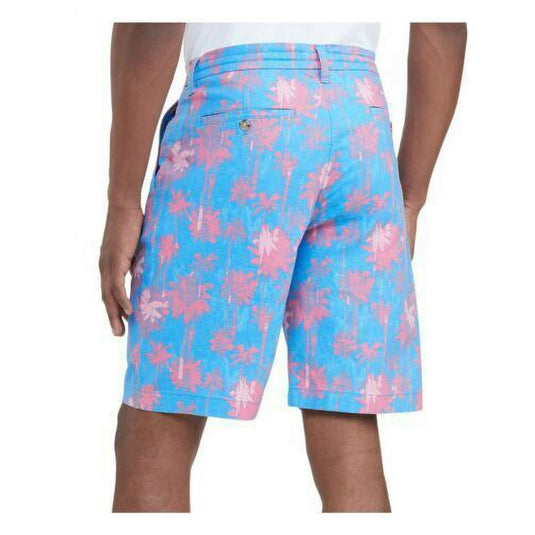 Translation missing: en.Tommy Hilfiger Men's 10" Miho Palm-Print South Beach Shorts in Palace Blue-34