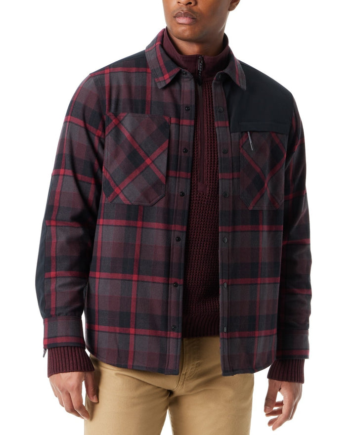 Translation missing: en.Bass Outdoor Shacket Men's Medium Cabernet Utility Brushed Twill Shirt Jacket
