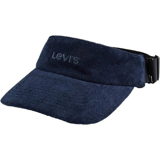 Translation missing: en.Levi's Men's Adjustable Terry Cloth Embroidered Logo Visor Navy Blue-OS