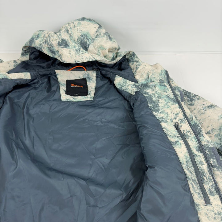 Translation missing: en.Bass Outdoor Men's Water Resist Performance Hooded Pocket Jacket White Multi -XL
