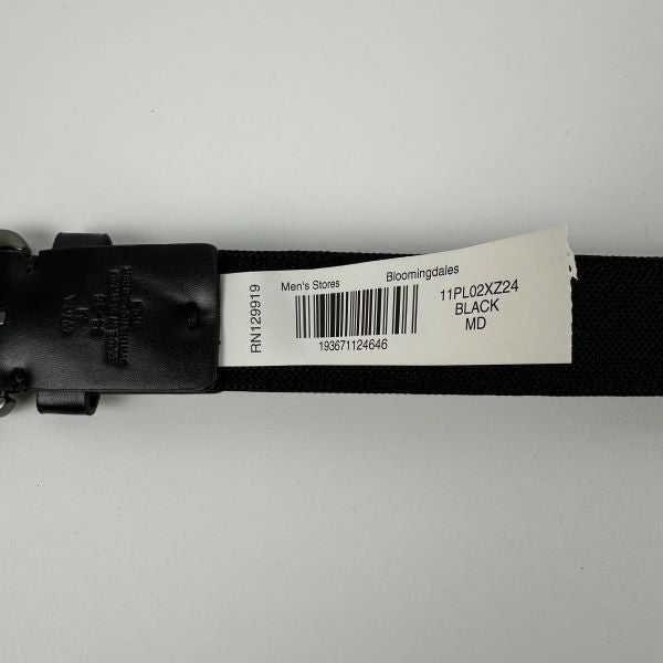 Translation missing: en.The Men's Store at Major Dept Store Tubular Mesh Black Belt-Medium 34-36