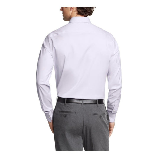 Translation missing: en.Calvin Klein Men's Dress Shirt Reg Fit Refined Cotton Stretch Lilac-17.5 32/33