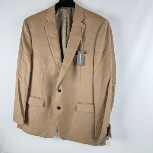 Translation missing: en.Michael Kors Men's Wool Cashmere Silk Luxury Classic Fit Sport Coat Tan-46L