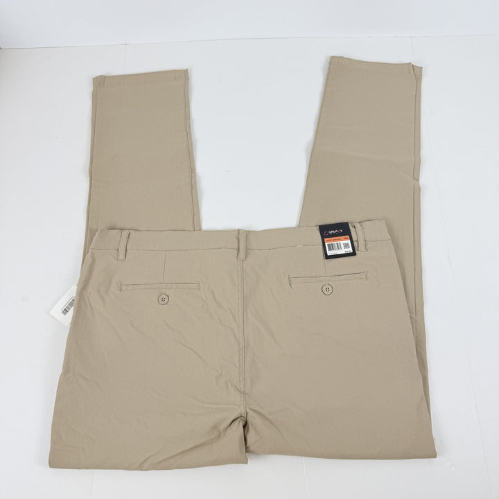 Translation missing: en.Galaxy Men's Chinos 36x30 Khaki Slim Fit Stretch Flat Front Performance