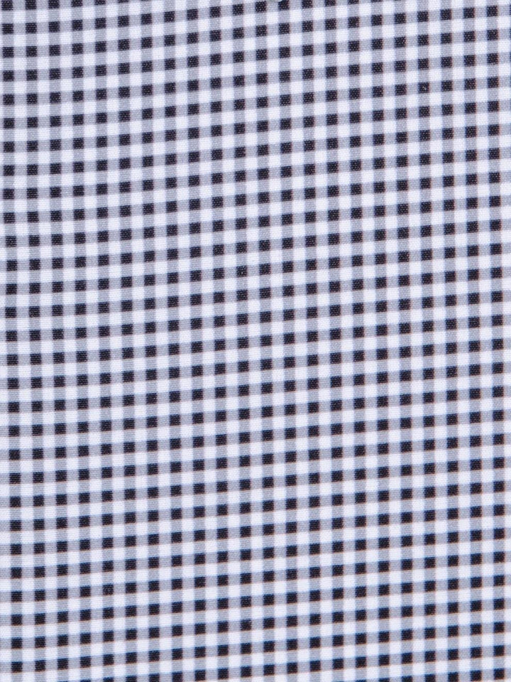Translation missing: en.Construct Mens Slim Fit Gingham Performance Stretch Dress Shirt Black-16-16.5 34