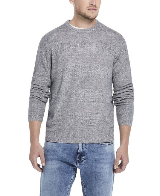 Translation missing: en.Weatherproof Vintage Men's Soft Touch Stripe Crew Neck Sweater Gray Marl-2XL