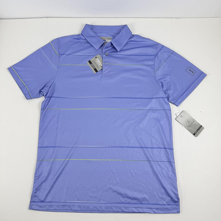 Translation missing: en.Pga Tour Men's Gradient Stripe Performance Golf Polo Shirt Persian Jewel-Medium