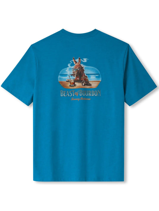 Translation missing: en.Tommy Bahama Men's Beast Graphic T-Shirt in Picasso Blue-Size Small