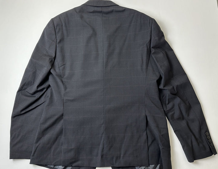 Translation missing: en.AX Armani Exchange Mens Wool Blazer Grey With Merlot Windowpane 44L