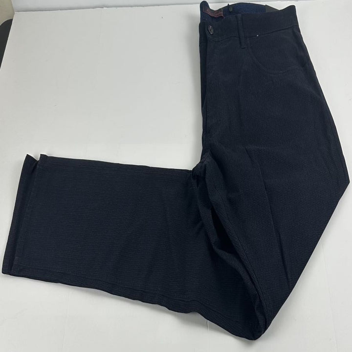 Translation missing: en.Robert Graham Kent Men's Tonal-Print Tailored Fit Pants in Navy-36x32