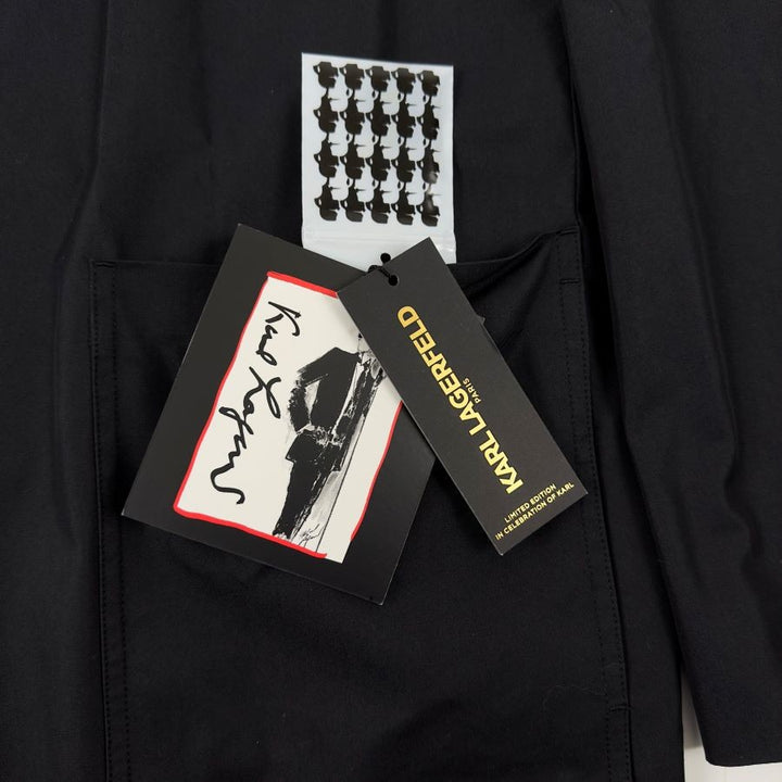 Translation missing: en.Karl Lagerfeld Mens Limited Edition Slim Fit Reversible Trench Coat Black-Medium