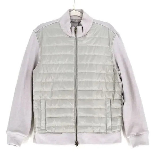 Translation missing: en.Alfani Men's Mixed-Media Quilted Full-Zip Bomber Jacket London Plane Gray-Medium