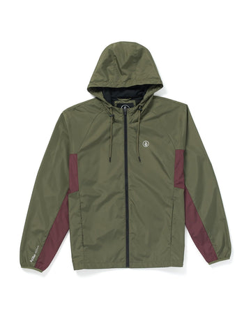 Translation missing: en.Volcom Men's Wavern Water-Resistant Windbreaker Jacket Zip-Up Winter Moss, Small
