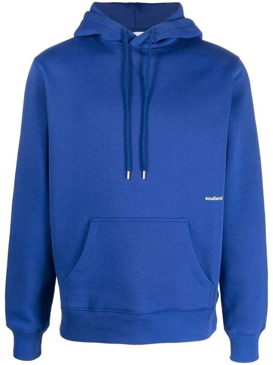 Translation missing: en.Soulland Men's Wallance Reg Fit Pullover Hoodie in Royal Blue-XL
