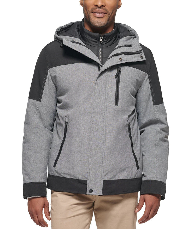 Translation missing: en.Club Room Men's 3-in-1 Hooded Jacket Heather Grey-2XL Missing Insert Bib