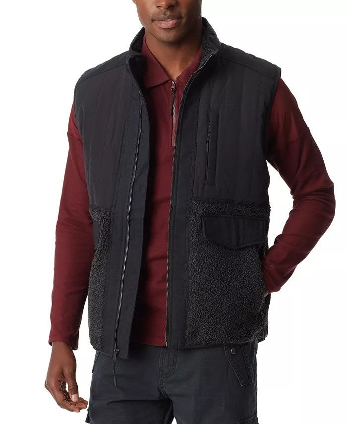 Translation missing: en.Bass Outdoor Men's Mixed Media Vest Jacket- Caviar-2XL