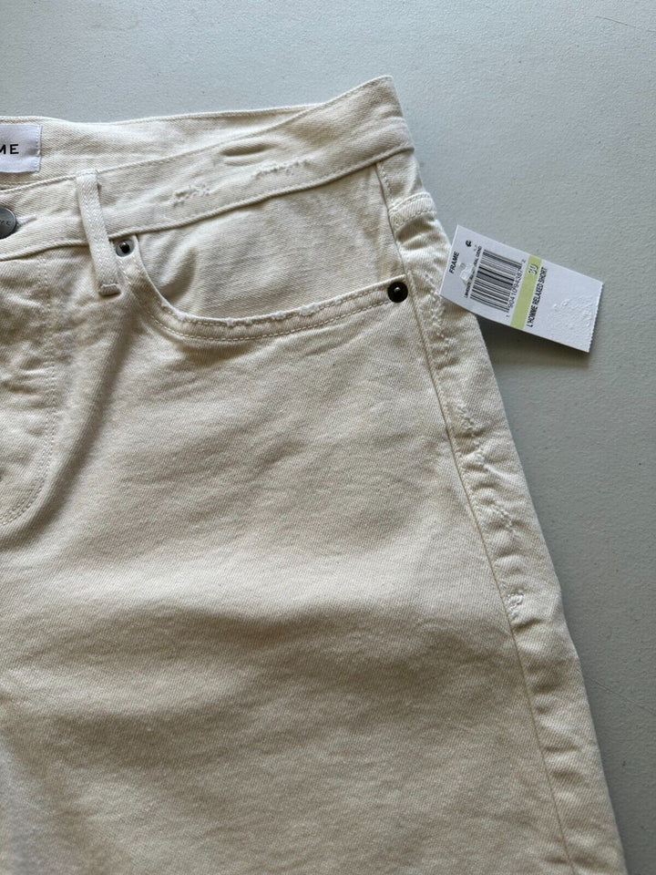 Translation missing: en.FRAME Lhomme Men's Relaxed Denim Shorts in Au Natural Grind- Size 30