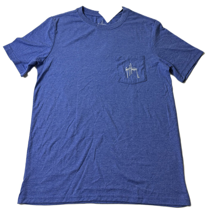 Translation missing: en.GUY HARVEY Mens Threadcycled Short Sleeve Crewneck T-Shirt Heather Royal-Small