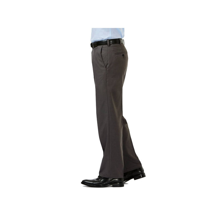 Translation missing: en.Haggar Mens Cool 18 Pro Reg-Fit 4-Way Stretch Moisture-Wick Pants Charcoal-36/32