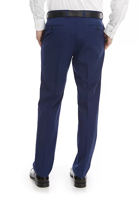 Translation missing: en.Vince Camuto Mens Slim-Fit Stretch Wrinkle-Resistant Suit Pants Blue Check-40/32