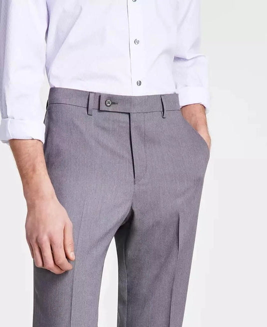 Translation missing: en.DKNY Dario Dress Pants Men's 38x32 Grey Modern-Fit Solid Stretch Flat Front