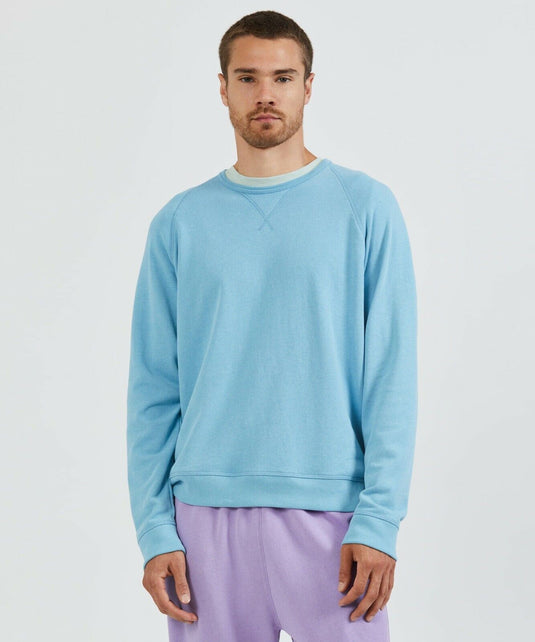 Translation missing: en.ATM Anthony Thomas Melillo Men's French Terry Crewneck Sweatshirt Ocean Blue-2XL