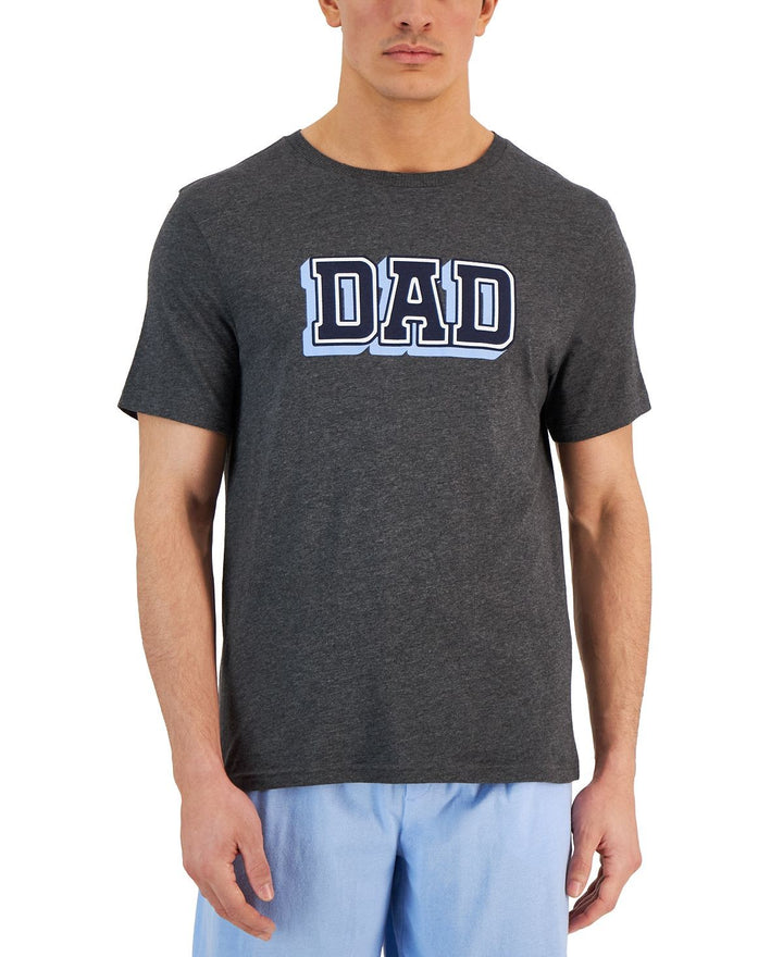 Translation missing: en.Club Room Men's Dad Sueded Graphic T-Shirt in Charcoal Heather-Medium