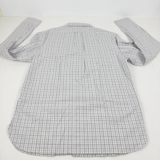 Translation missing: en.The Men's Store  Bi-Color Plaid Classic Fit Shirt Grey-2XL