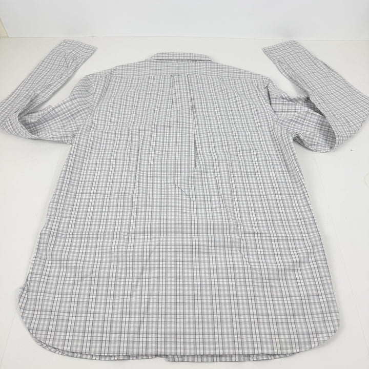 Translation missing: en.The Men's Store  Bi-Color Plaid Classic Fit Shirt Grey-2XL