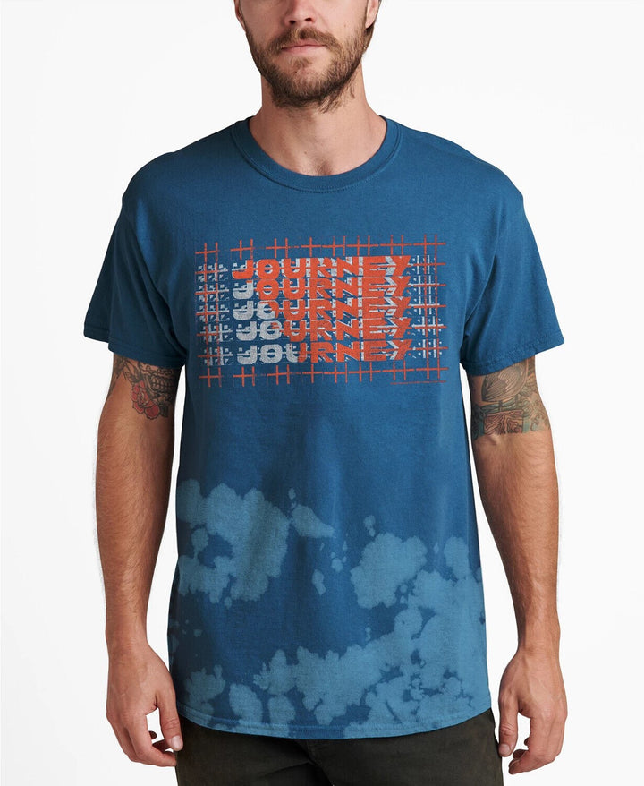Translation missing: en.Junk Food Men's Journey Don't Stop Believin' Graphic T-Shirt Blue Tie Dye-Large