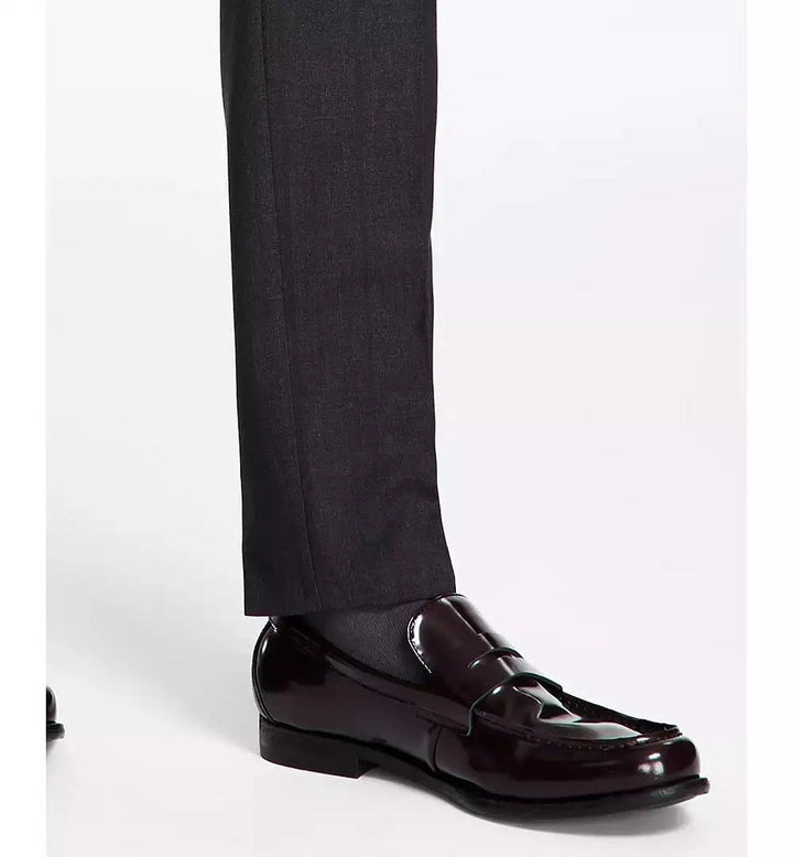 Translation missing: en.Alfani Men's Slim-Fit Windowpane Check Suit Pants in Grey Burgundy-30x32