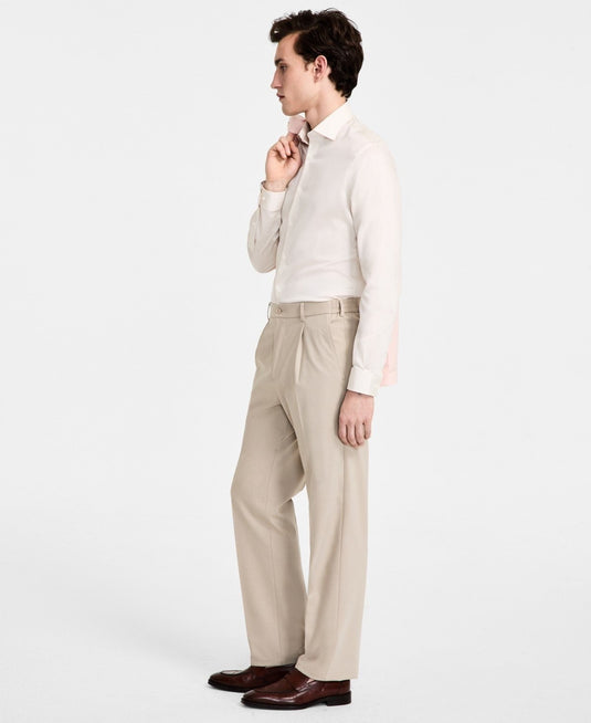 Translation missing: en.Tommy Hilfiger Men's Relaxed-Fit Dean Solid Single Pleated Pants Tan-36x30