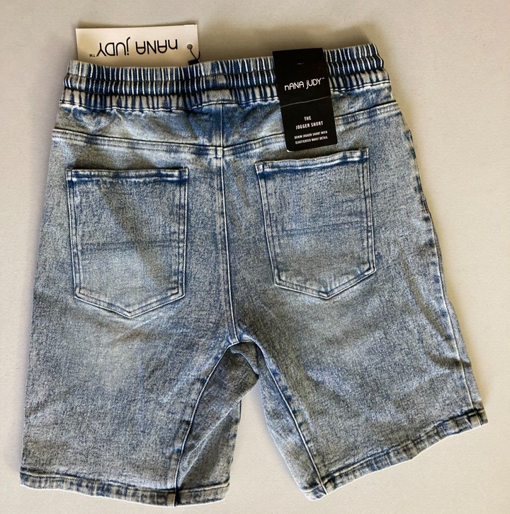 Translation missing: en.nANA jUDY Men's The Jogger Regular-Fit Stretch Denim Shorts Sunbleach Blue-Med
