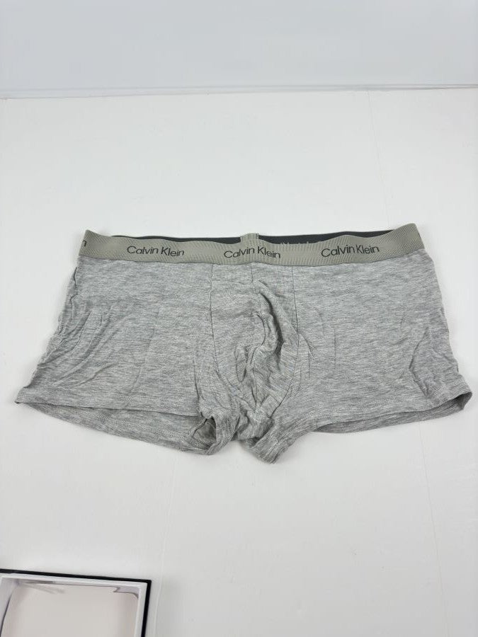 Translation missing: en.Calvin Klein Mens Ultra Soft Modal Cashmere Low Rise Trunks Grey Heather-XL