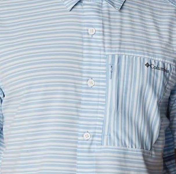 Translation missing: en.Columbia Mens Twisted Creek III Short Sleeve Shirt Jet Stream Basi Blue-Medium