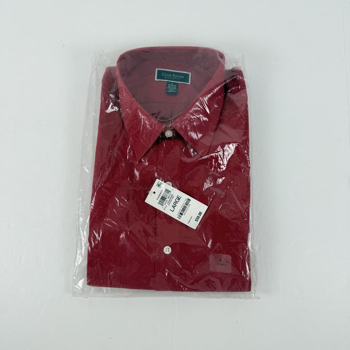 Translation missing: en.Club Room Men's Regular-Fit Dress Shirt Jester Red- Large 16-16.5