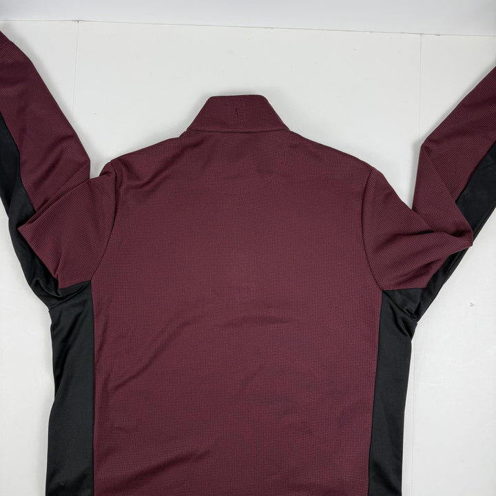 Translation missing: en.PGA Tour Quarter-Zip Pullover Golf Sweater Burgundy Size Small Micro Jacquard
