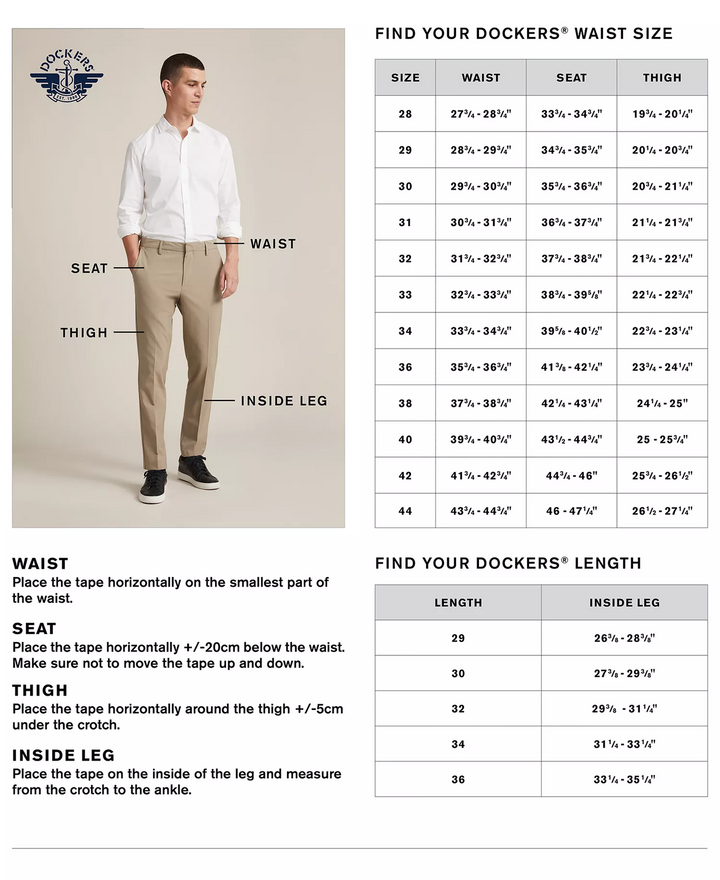 Translation missing: en.Dockers Signature Khaki Pants Navy 33x30 Classic Fit Stain Defender Pleated