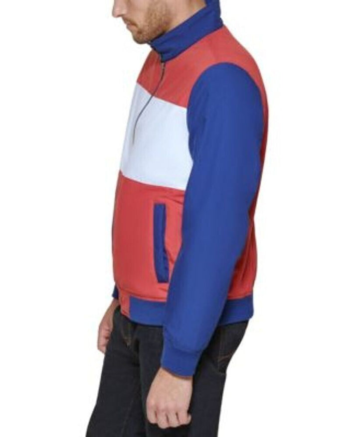 Translation missing: en.Club Room Men's Regular-Fit Color Block Bomber Jacket Red/White/Blue-Large