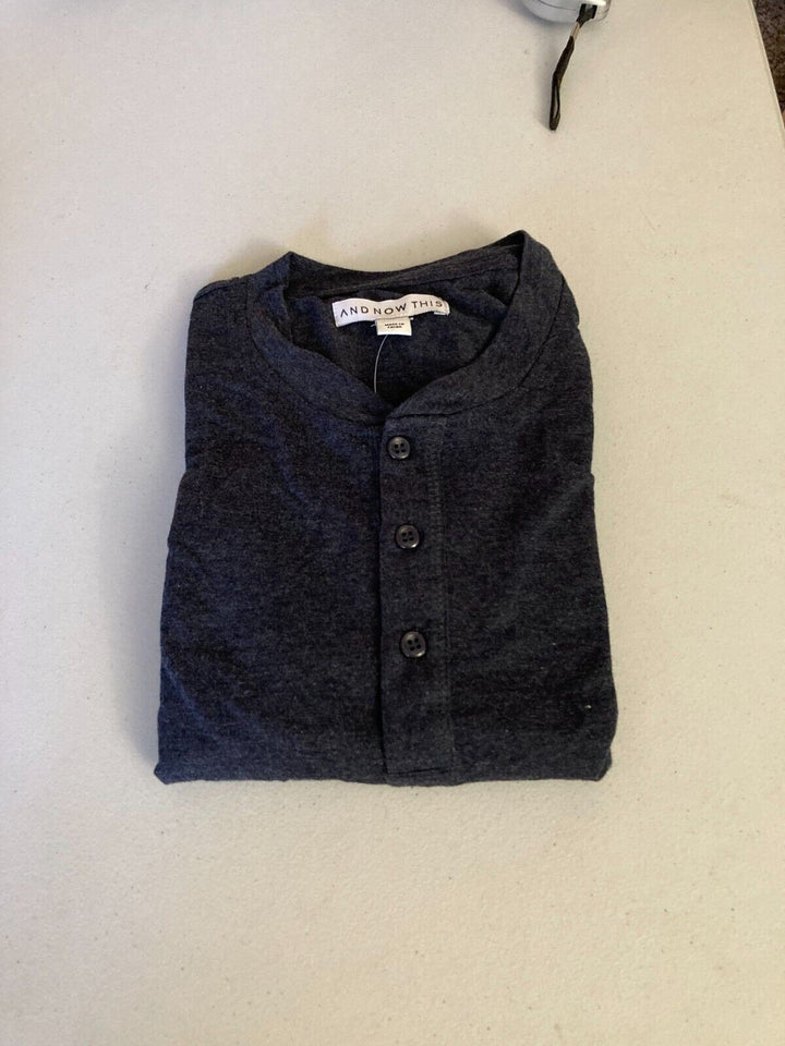 Translation missing: en.And Now This Men's Short Sleeve Henley T-Shirt in Navy-Medium