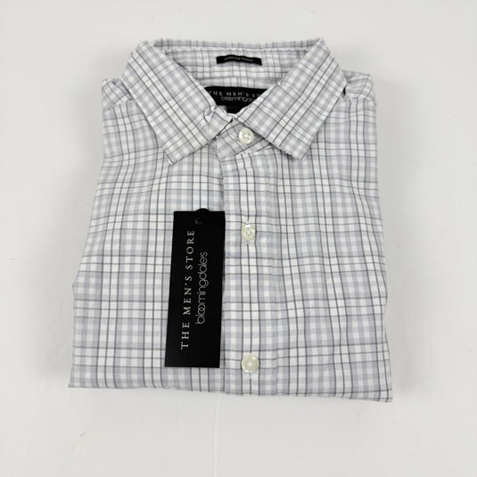 Translation missing: en.The Men's Store  Bi-Color Plaid Classic Fit Shirt Grey-Medium