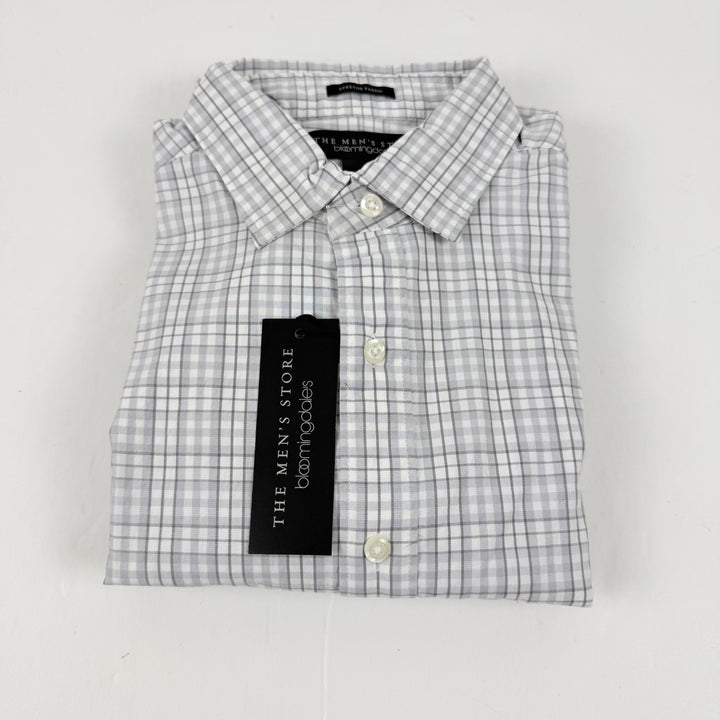 Translation missing: en.The Men's Store  Bi-Color Plaid Classic Fit Shirt Grey-Medium