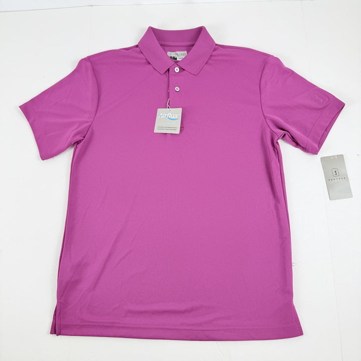 Translation missing: en.PGA TOUR Mens Regular fit Short Sleeve Polo Shirt Wild Aster Pink-Small